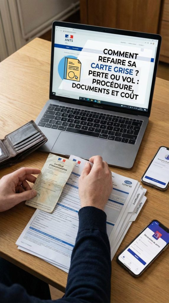 Comment refaire sa carte grise n cas de perte ou de vol : procédure, documents et coût